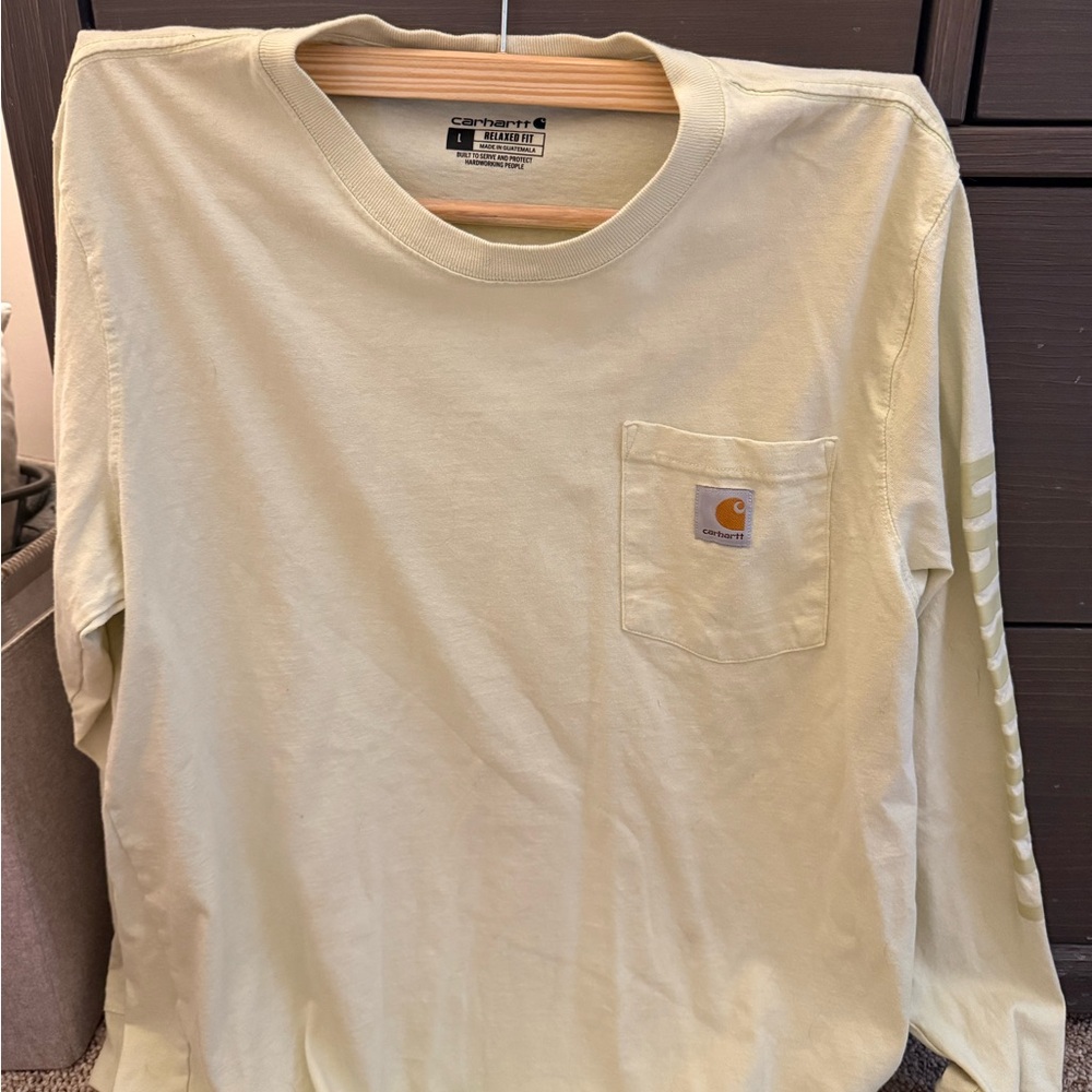 Carhartt Light Yellow Long Sleeve Shirt